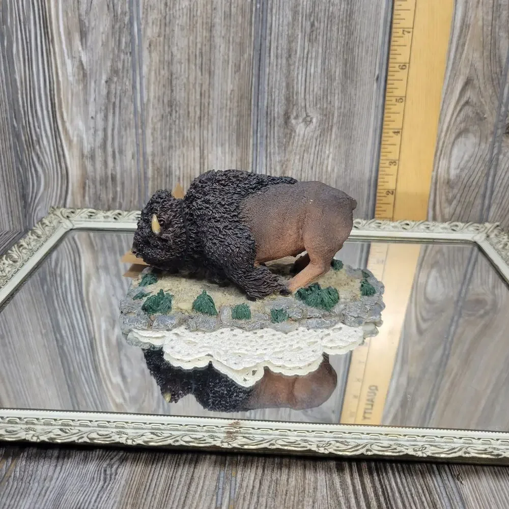 Vintage World Wildlife Fund Buffalo or Bison, Resin Figurine